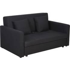 Soffa förvaring Homcom 2-Seater Charcoal Gray Soffa 101cm 2-sits