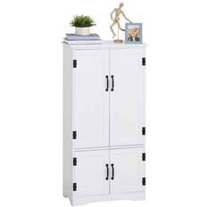 White Storage Cabinets Homcom Accent White Storage Cabinet 60x123cm