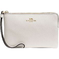 Coach Corner Zip Wristlet - Gold/Chalk