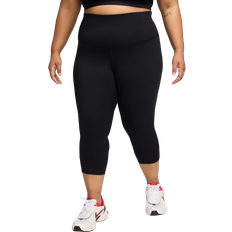 XXS Tights Nike One Women's High-Waisted Crop Leggings Plus Size - Black