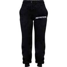 PrettyLittleThing Pants PrettyLittleThing Logo High Waisted Cuffed Joggers - Black