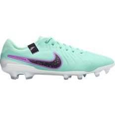 Grün - Schnürung Fußballschuhe Nike Tiempo Legend 10 Pro FG Low-Top - Hyper Turquoise/Fuchsia Dream/Black