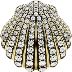 Swarovski Black Brooches Swarovski Idyllia Shell Brooch - Gold/Black/Transparent