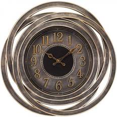 B&Q Ripley Grey/Black/Gold Wall Clock 55cm