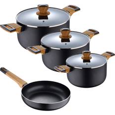 Juegos de utensilios de cocina Bergner Earth Black Cookware Set with lid 7 Parts