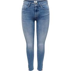 Only Blush Mid Ankle Skinny Fit Jeans - Blue/Light Medium Blue Denim