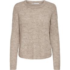 Elastano/Lycra/Spandex - Mujer Suéteres Only Lolli Pullover - Taupe Grey