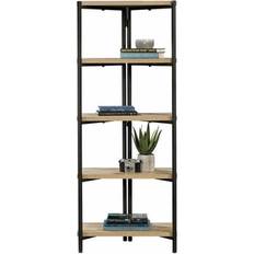 Metal Book Shelves Teknik Industrial Style Chunky Oak/Black Book Shelf 150.7cm