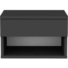 Jamot Floating Anthracite Bedside Table 31.8x44.4cm