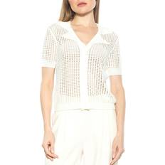 Acrylic Blouses Alexia Admor Women's Josi Crochet Button Down Top