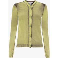 Acne Studios Cardigans Acne Studios Green Button-Up Cardigan Lime green