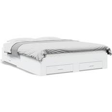 Estructuras de cama vidaXL Estructura Cama Con Cajones 150 x 200 cm - Blanco