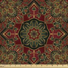 Red Fabrics Lunarable Lunarable Maroon Yard, Nature Ethnicity Eastern Fabrics Red