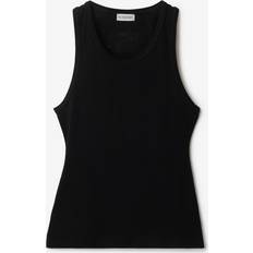 Burberry Tank Tops Burberry Stretch Cotton Tank Top Black