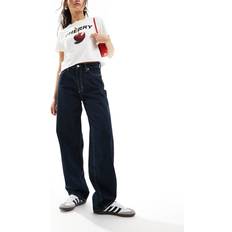 Weekday Rail Mid Waist Baggy Fit Jeans - Blue Rinse
