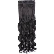 Shein Clip In Hair Extensions Long Bouncy Curly Hair Extensions 20 Inch 4pcs Synthetic Hair Extensions For WomenBrown