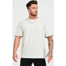 Frank Dandy Överdelar Frank Dandy Men's Tee Loose Fit Light Grey