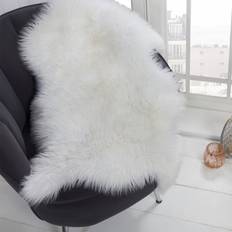 Dreamscene FAUX SHEEPSKIN RECTANGLE RUG White