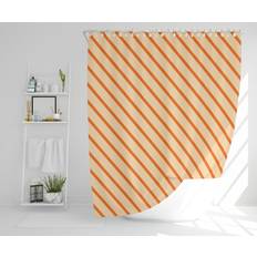 Orange Shower Curtains Ebern Designs Wick Polyester Shower