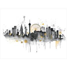 Latitude Run SUMMER THORNTON LAS VEGAS SKYLINE 60X80 Framed Art