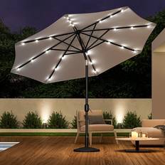 Umbrellas Garten Living Aiso 3m Traditional Parasol with LED Light