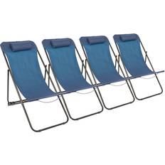 Harbour Housewares Folding Metal Deck Chairs