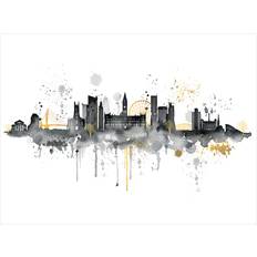 Latitude Run SUMMER THORNTON MANCHESTER SKYLINE 60X80 CANVAS Framed Art