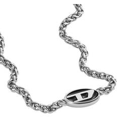 Diesel Jewelry Diesel Men's Logo Silver Stainless Chain Necklace Model: DX1470040