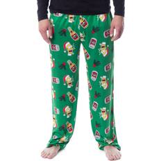 Sleepwear Mad Engine The Simpsons Mens' Christmas Homer Duff Beer and Holly Sleep Pajama Pants XX-Large Green