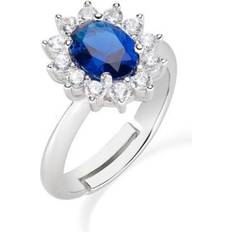 18,0 Ringe Amen Ring - Silver/Blue/Transparent