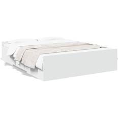 160 cm - Eg Sengerammer vidaXL Med Skuffer 160x200 cm Konstrueret Træ Hvid Sengeramme