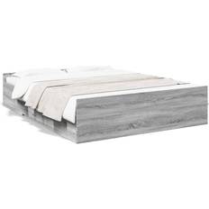 160 cm - Eg Sengerammer vidaXL Bettgestell mit Schubladen Grau 160x200 cm Bettrahmen
