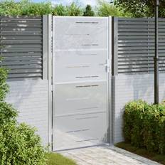 180.0 cm Gates vidaXL Garden Gate 100 x 180 cm Stainless Steel 100x180cm