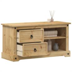 Pin Meubles TV vidaXL Corona 100x40x52 cm Bois De Pin Massif Brun Meuble TV