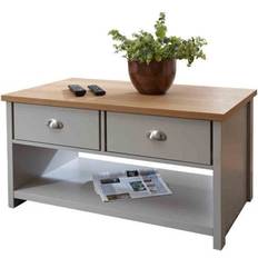 Wood Coffee Tables GFW Lancaster Grey Coffee Table 55x99cm