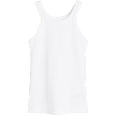 M - Slim-fit Tanktops H&M Ribbed Tank Top - White