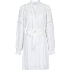 Neo Noir Ditte Satin Dress - White