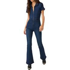 Slim - Women Jumpsuits & Overalls Free People We The Free Jayde Flare Jumpsuit - Night Sky