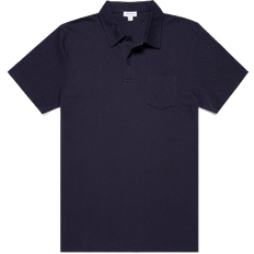 Rundhalsausschnitt Poloshirts Sunspel Riviera Polo Shirt - Navy