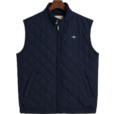 Herren - XXS Westen Gant Quilted Windcheater Vest - Evening Blue