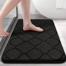 Vinyl Bath Mats Olanly Absorbent Black 16x24"