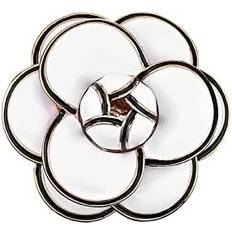 Aslike Petal Elegant Exquisite Art Brooch - Gold/White/Black