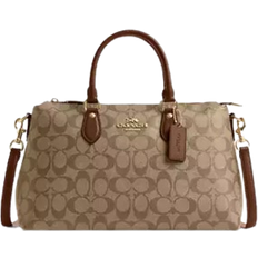 Coach Georgia Satchel In Signature Canvas - PVC/Gold/Khaki Saddle 2