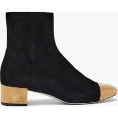 Rene Caovilla Bonnie Black And Gold Bootie Woman