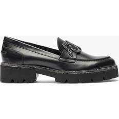 Rene Caovilla Morgana Black Chunky Loafer With Rhinestones 25 Woman