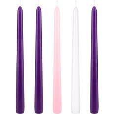 White Advent Candles DD Mega 5 Christmas Advent Taper Advent Candle