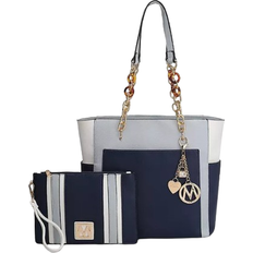 MKF Collection Rochelle Tote & Wristlet Set - Navy