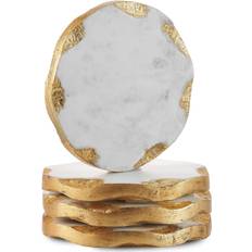 Round Coasters Gold Edge