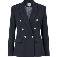 Yumi Blazer With Contrast Stripe Lining - Navy