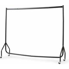 Casters Clothing Storage House of Home Heavy Duty Black Clothes Rack 180x46.5cm